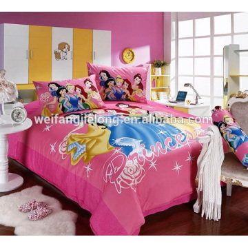 Snow white printed carton bedding set for children